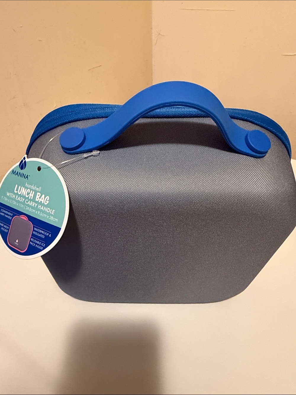 Anna Gray Insulated Lunch Bag with White Logo - Picture 8 of 9